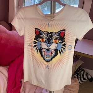 Gucci Angry cat T-shirt size 12 kids (xxs adult)